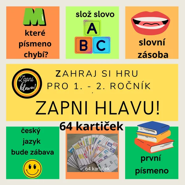 Hra Zapni hlavu - Český jazyk  1.ročník 1