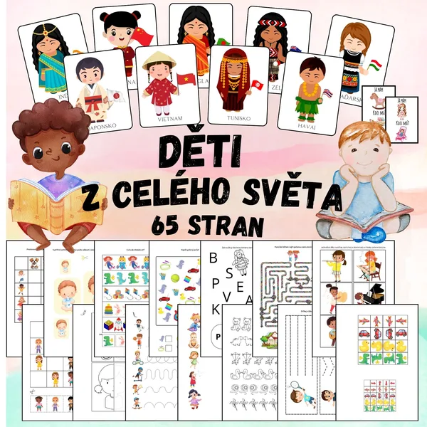 Děti z celého světa, den dětí - soubor aktivit 1