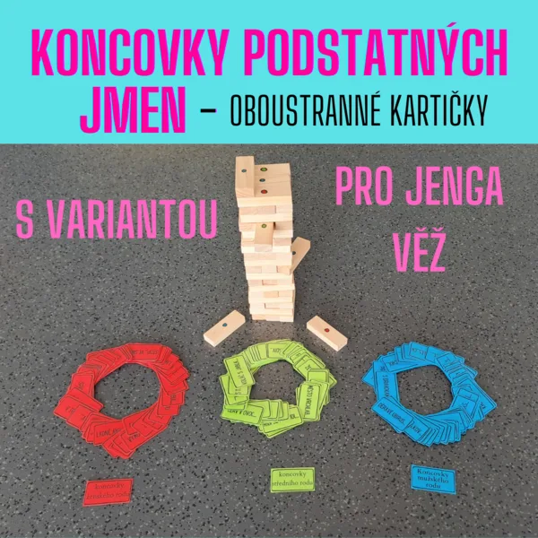 Kartičky k procvičování koncovek podstatných jmen 1