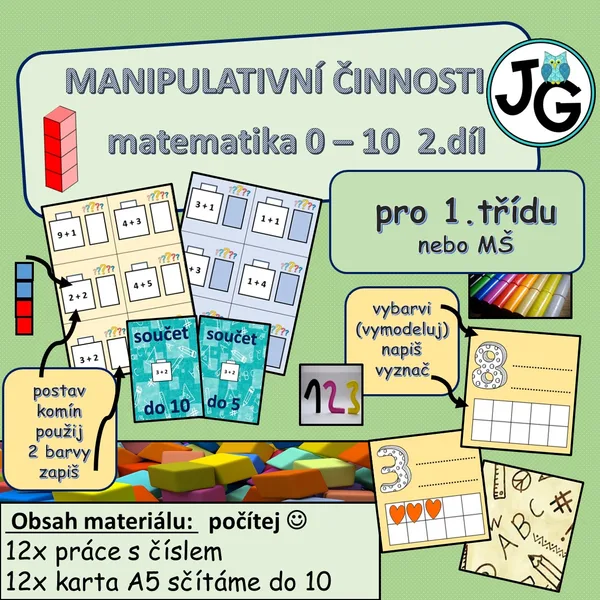 Manipulativní činnosti matematika 1.třída 2.díl 1
