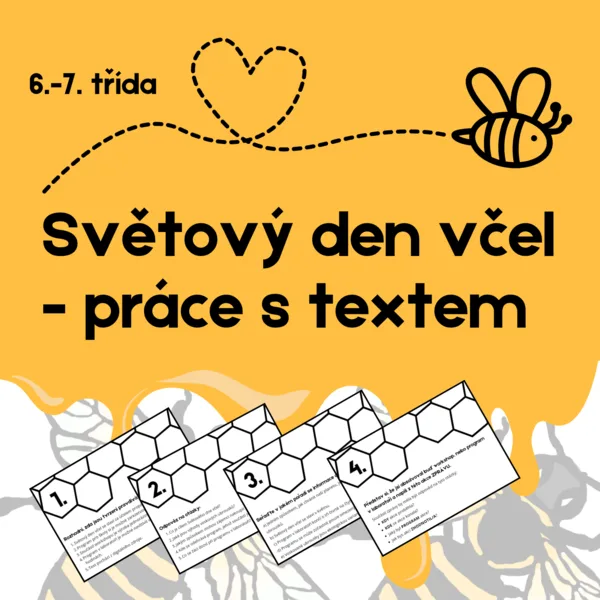 Světový den včel  - práce s textem 1