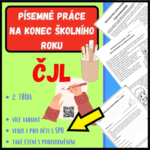 PÍSEMNÉ PRÁCE NA KONEC ŠKOLNÍHO ROKU - VARIANTY PRO DĚTI S SPU 1