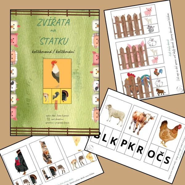 ZVÍŘATA NA STATKU - kolíčkovaná/kolíčkování 1