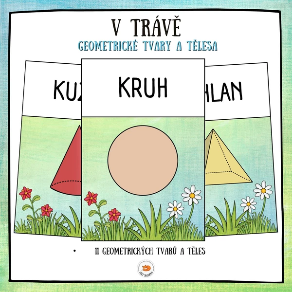 V trávě - geometrické tvary a tělesa 1