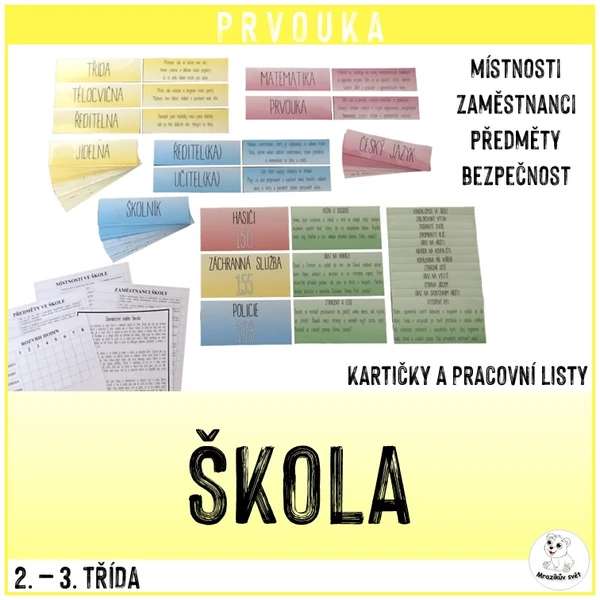 Škola (místnosti, předměty, zaměstnanci, bezpečnost) 1
