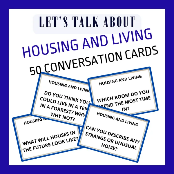 HOUSING AND LIVING CONVERSATION CARDS 1