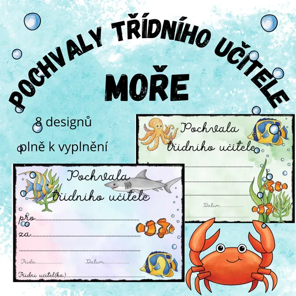 Pochvaly třídního učitele - moře 1