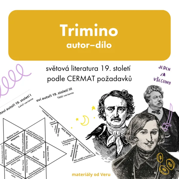 Trimino: autor a dílo, světová literatura 19. století 1