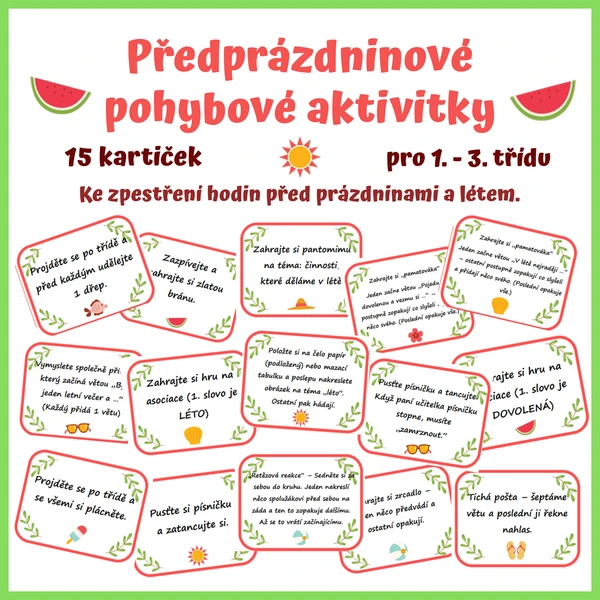 Předprázdninové pohybové aktivity 1