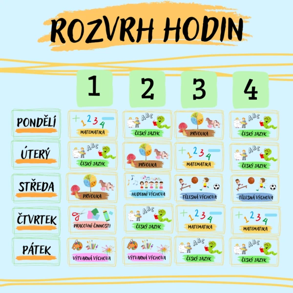 Rozvrh hodin 1