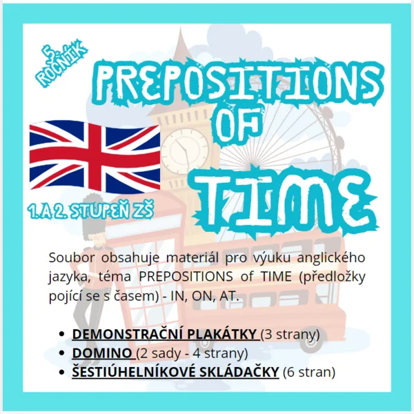 Anglický jazyk - Prepositions of time 1