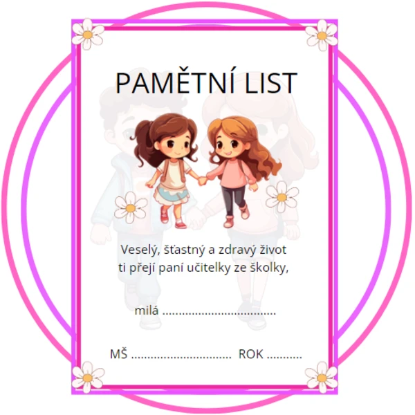 PAMĚTNÍ LISTY MŠ 1