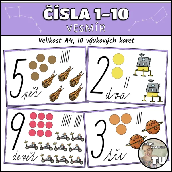 Čísla do 10 - vesmír 1