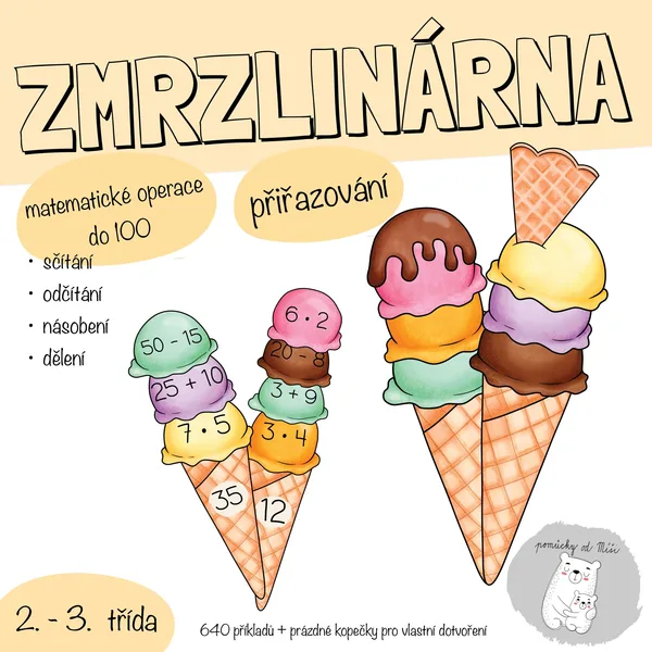 ZMRZLINÁRNA - Matematické operace do 100 1