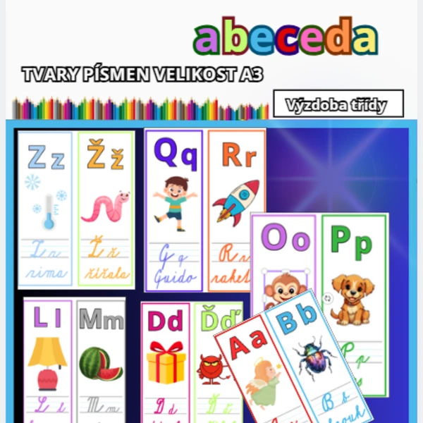 BAREVNÁ ABECEDA - výzdoba třídy 1