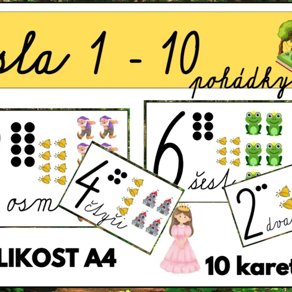ČÍSLA 1 - 10 POHÁDKOVÁ VÝZDOBA 1