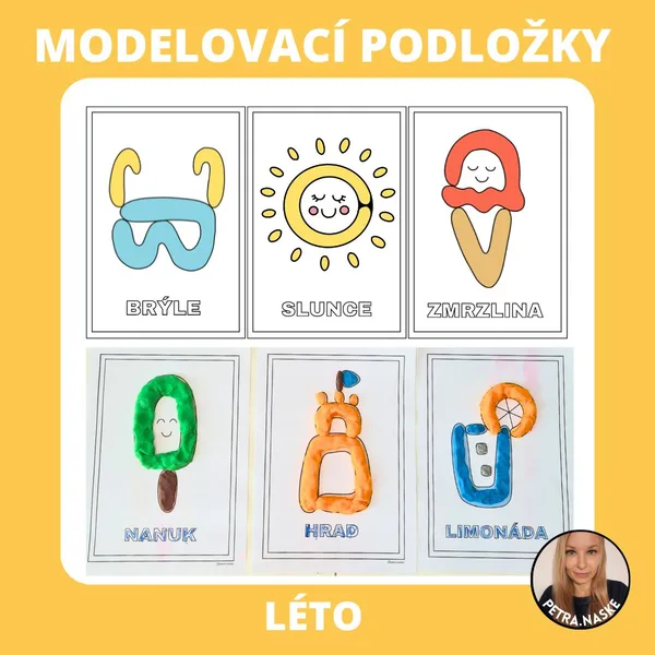 Léto - modelovací podložky (omalovánky) 1