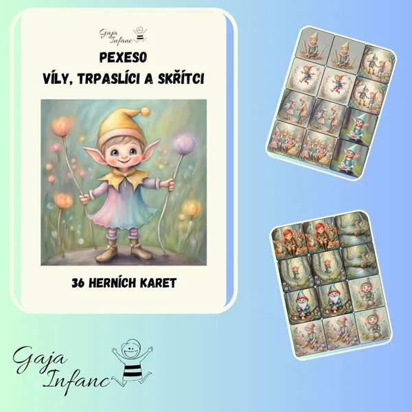 Pexeso- víly, trpaslíci a skřítci 1