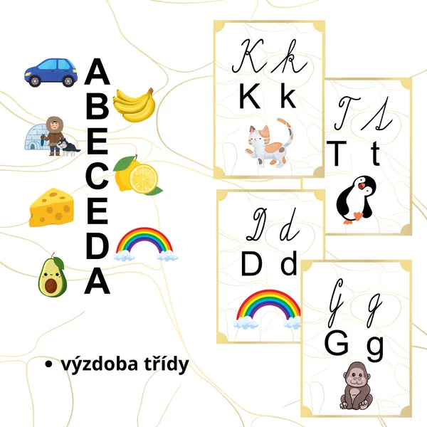 Abecední průvodce na zeď 1
