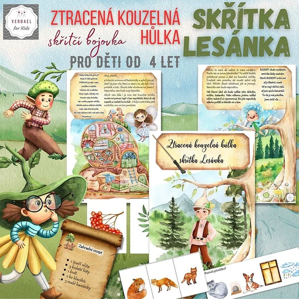 ZTRACENÁ KOUZELNÁ HŮLKA SKŘÍTKA LESÁNKA - bojovka pro děti od 4 let 1