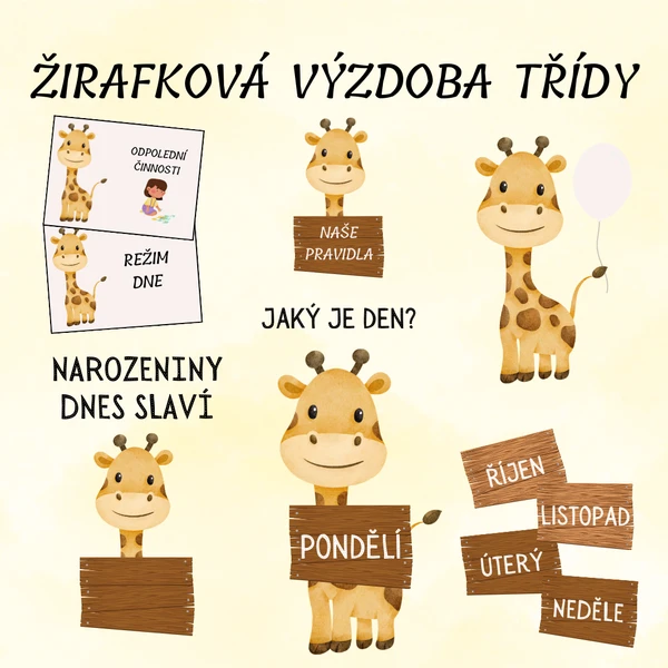 Výzdoba třídy - ŽIRAFY 1