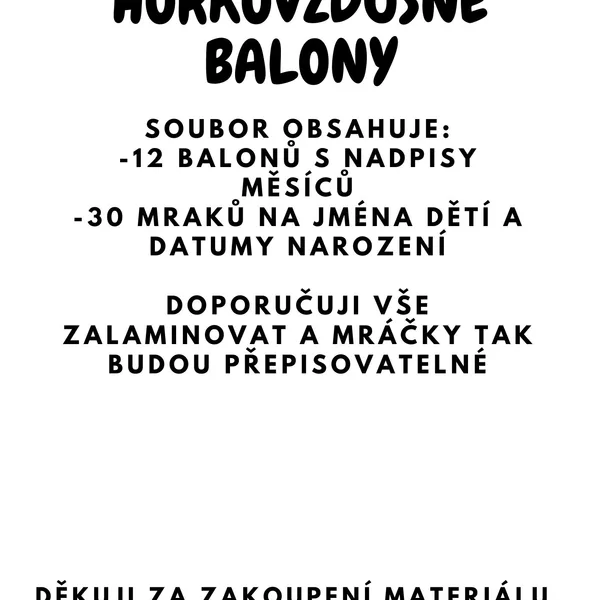 Narozeninovník-horkovzdušné balony 1