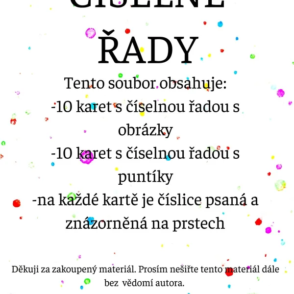 Číselná řada 1-10 1