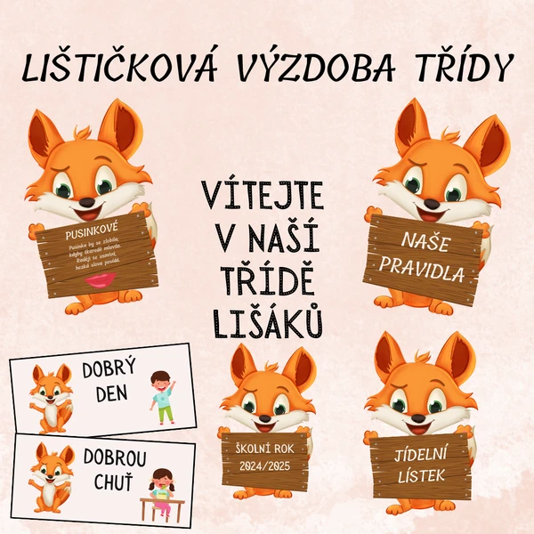 Výzdoba třídy - LIŠTIČKY, LIŠÁCI  1