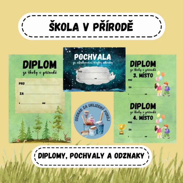 Diplomy - škola v přírodě 1