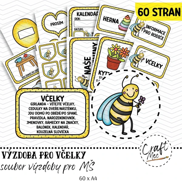 VČELKY - VÝZDOBA PRO MŠ 1