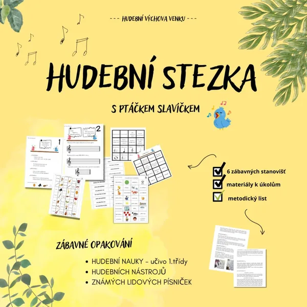 Hudební stezka s ptáčkem Slavíčkem aneb zábavná hudebka venku 1