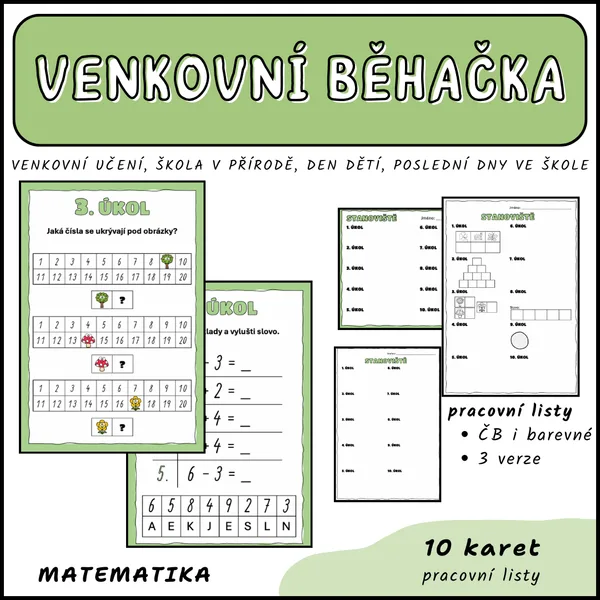 Venkovní běhačka - plotovka (Den dětí, venkovní učení, škola v přírodě) 1