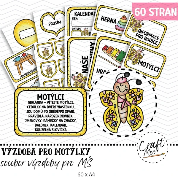 MOTÝLCI - VÝZDOBA PRO MŠ 1