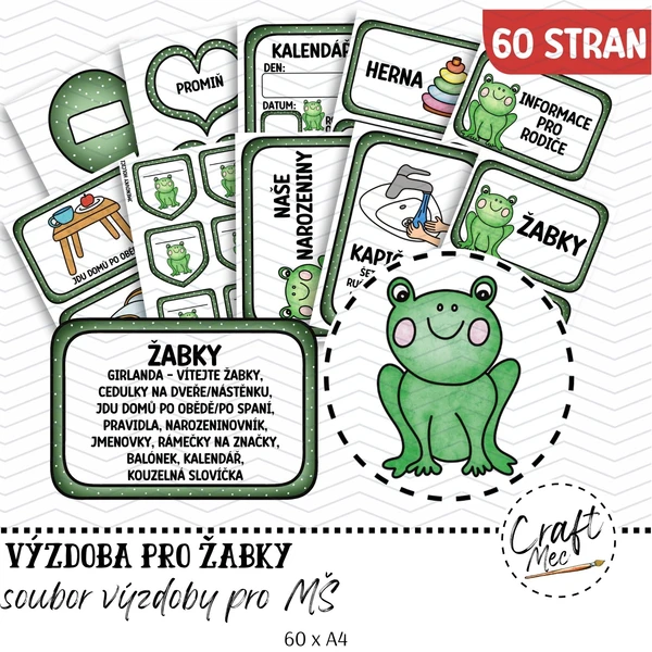 ŽABKY - VÝZDOBA PRO MŠ 1