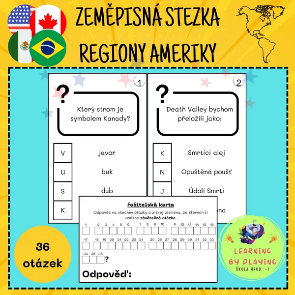 ZEMĚPISNÁ STEZKA - REGIONY AMERIKY 1