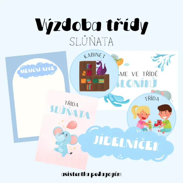 Výzdoba třídy - Sloníci / Slůňata 1
