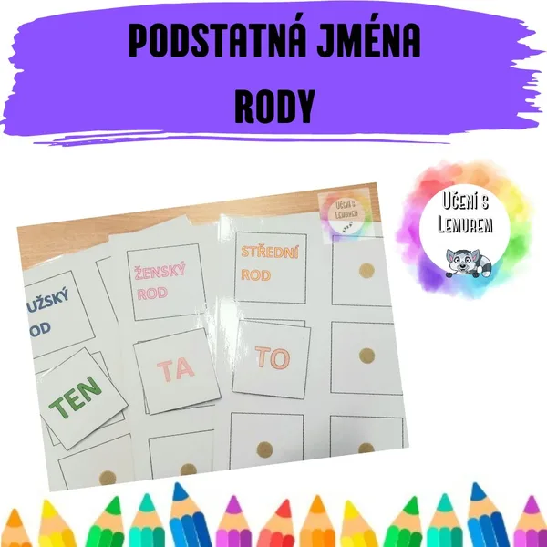 Podstatná jména - rody 1