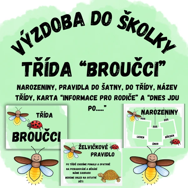 Výzdoba do školky - třída "Broučci" 1