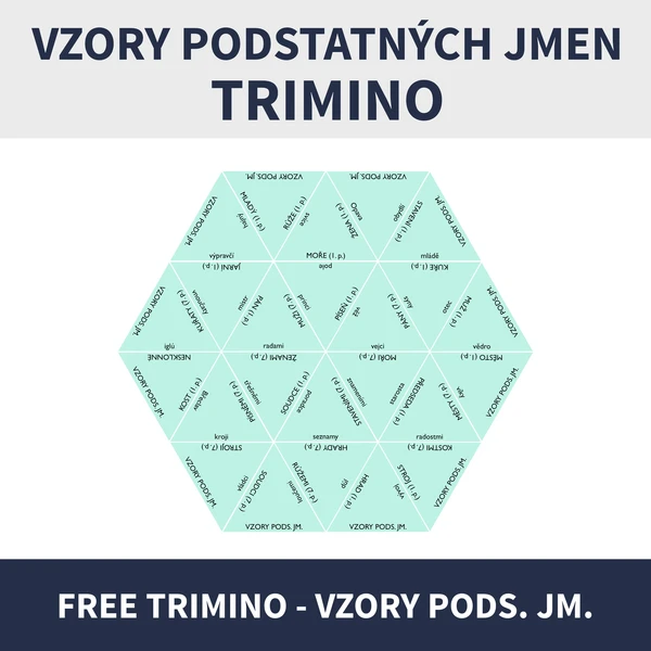 VZORY PODSTATNÝCH JMEN - TRIMINO (zdarma) 1