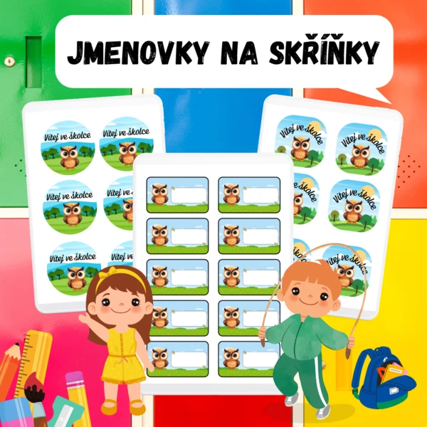 Jmenovky na skříňky- 30 tříd  1