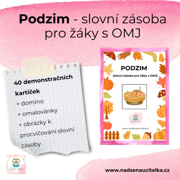Podzim - slovní zásoba pro žáky s OMJ 1
