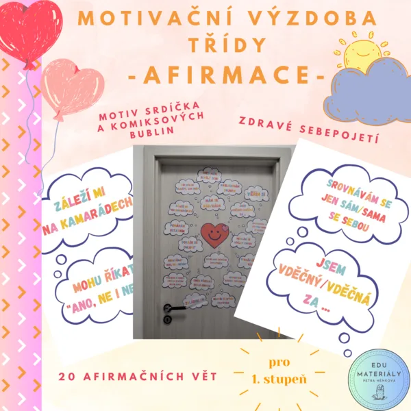 Motivační výzdoba třídy - afirmace 1