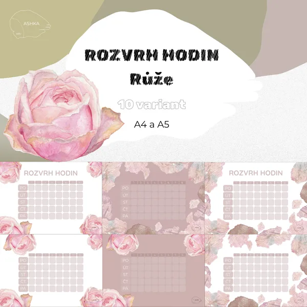 Rozvrh hodin – Růže 1