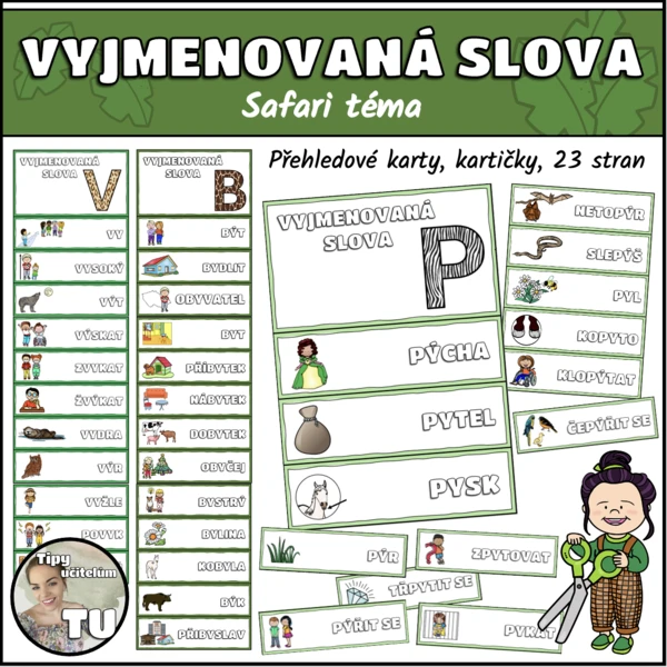 Vyjmenovaná slova - safari téma 1