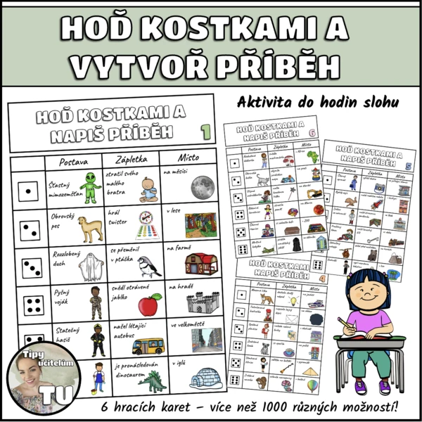 Sloh - hoď kostkami a vytvoř příběh! (psaní + komunikace) 1