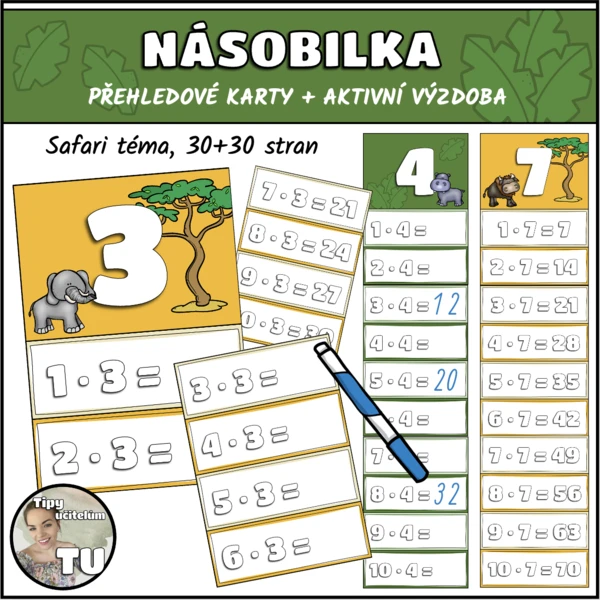Násobilka - safari téma 1