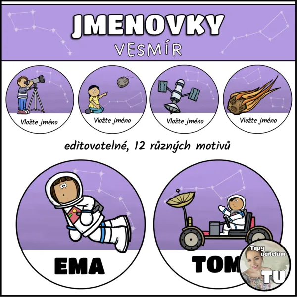 Jmenovky - vesmír 1