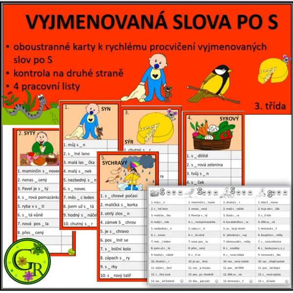 PROCVIČUJEME VYJMENOVANÁ SLOVA PO S 1