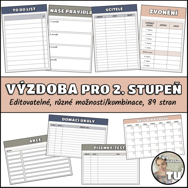 Výzdoba pro 2. stupeň, samospráva, velký balíček (89 stran) 1