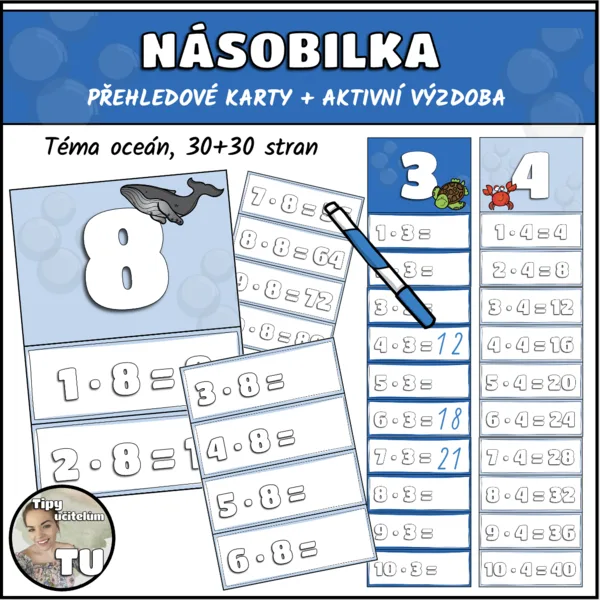 Násobilka - téma oceán 1